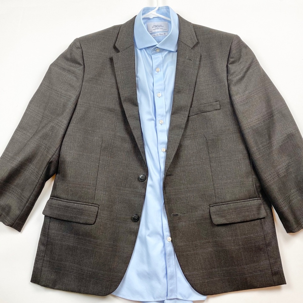 Haggar Brown Blazer Sport Coat 46R